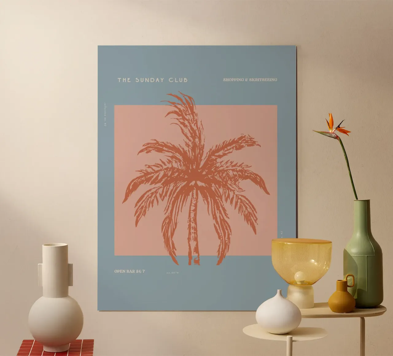 The Sunday Club No 23 poster con telaio in plastica da treechild