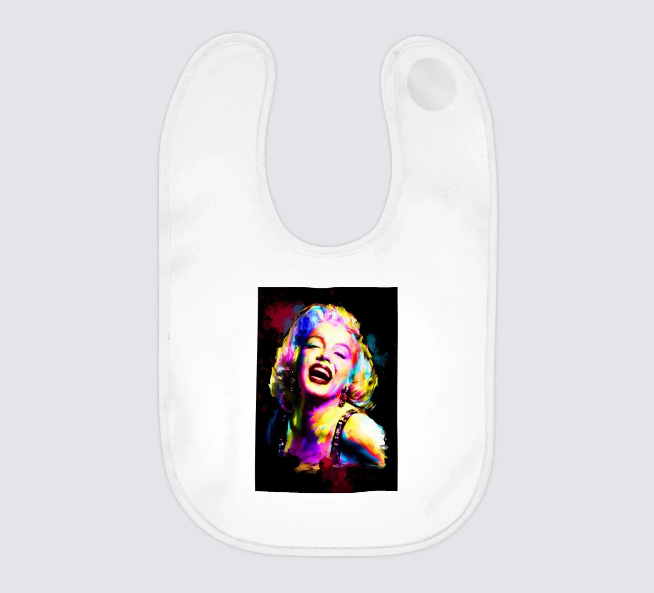 Marilyn Monroe astratto colorato pop art bavaglino da Hantamrata