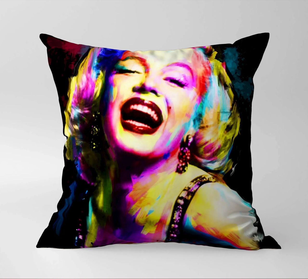 Marilyn Monroe astratto colorato pop art cuscino da Hantamrata