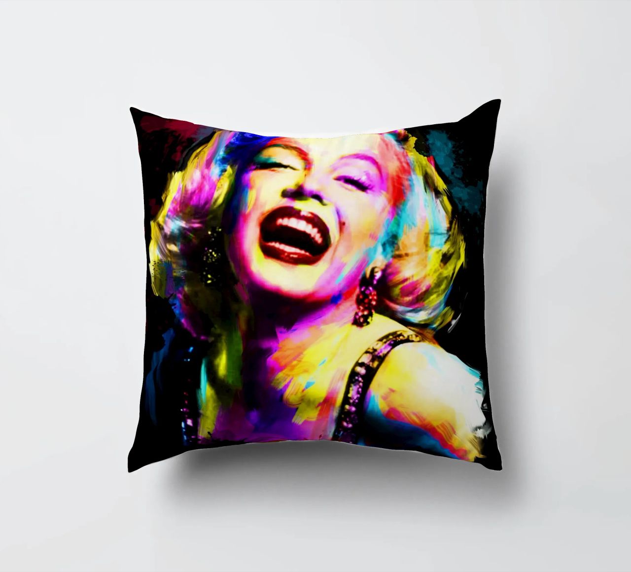Marilyn Monroe astratto colorato pop art cuscino da Hantamrata