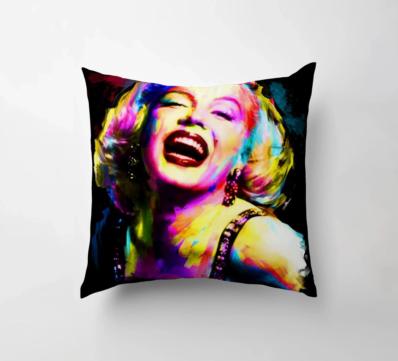 Marilyn Monroe astratto colorato pop art cuscino da Hantamrata