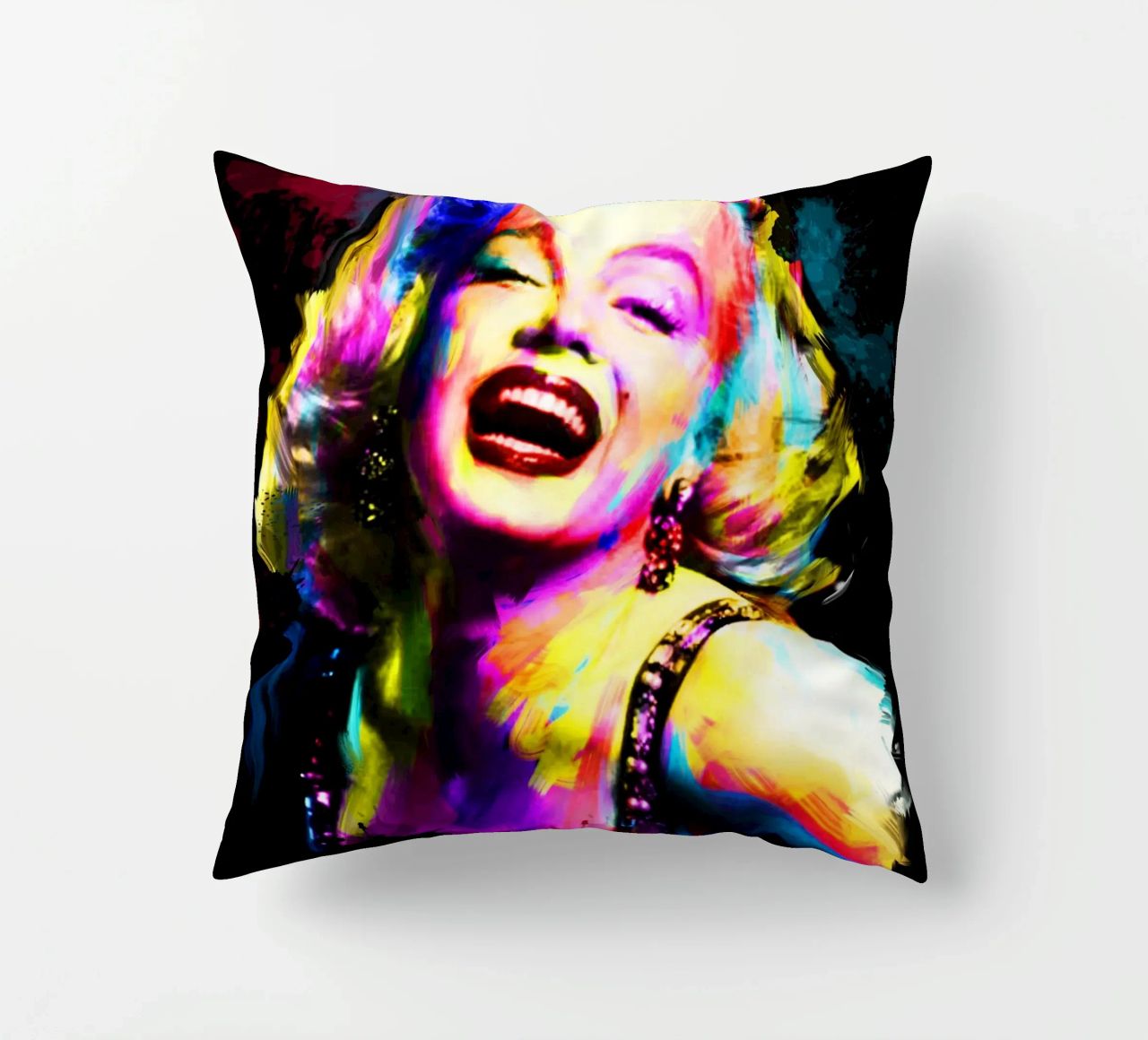 Marilyn Monroe astratto colorato pop art cuscino da Hantamrata