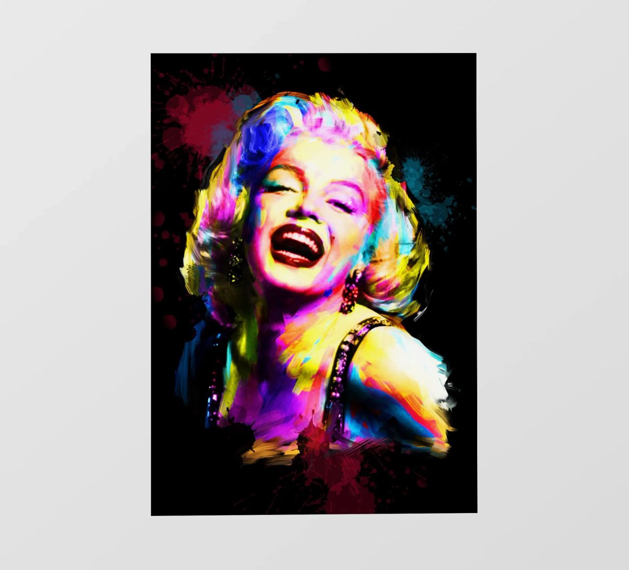 Marilyn Monroe astratto colorato pop art pellicola backlit da Hantamrata