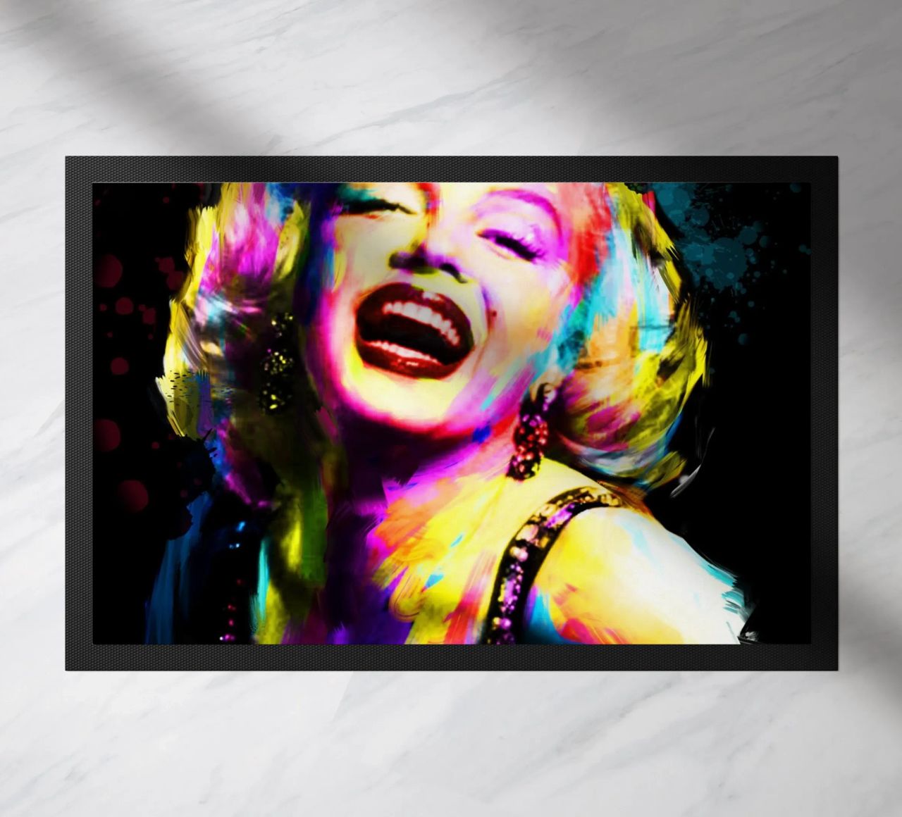 Marilyn Monroe astratto colorato pop art zerbino da Hantamrata