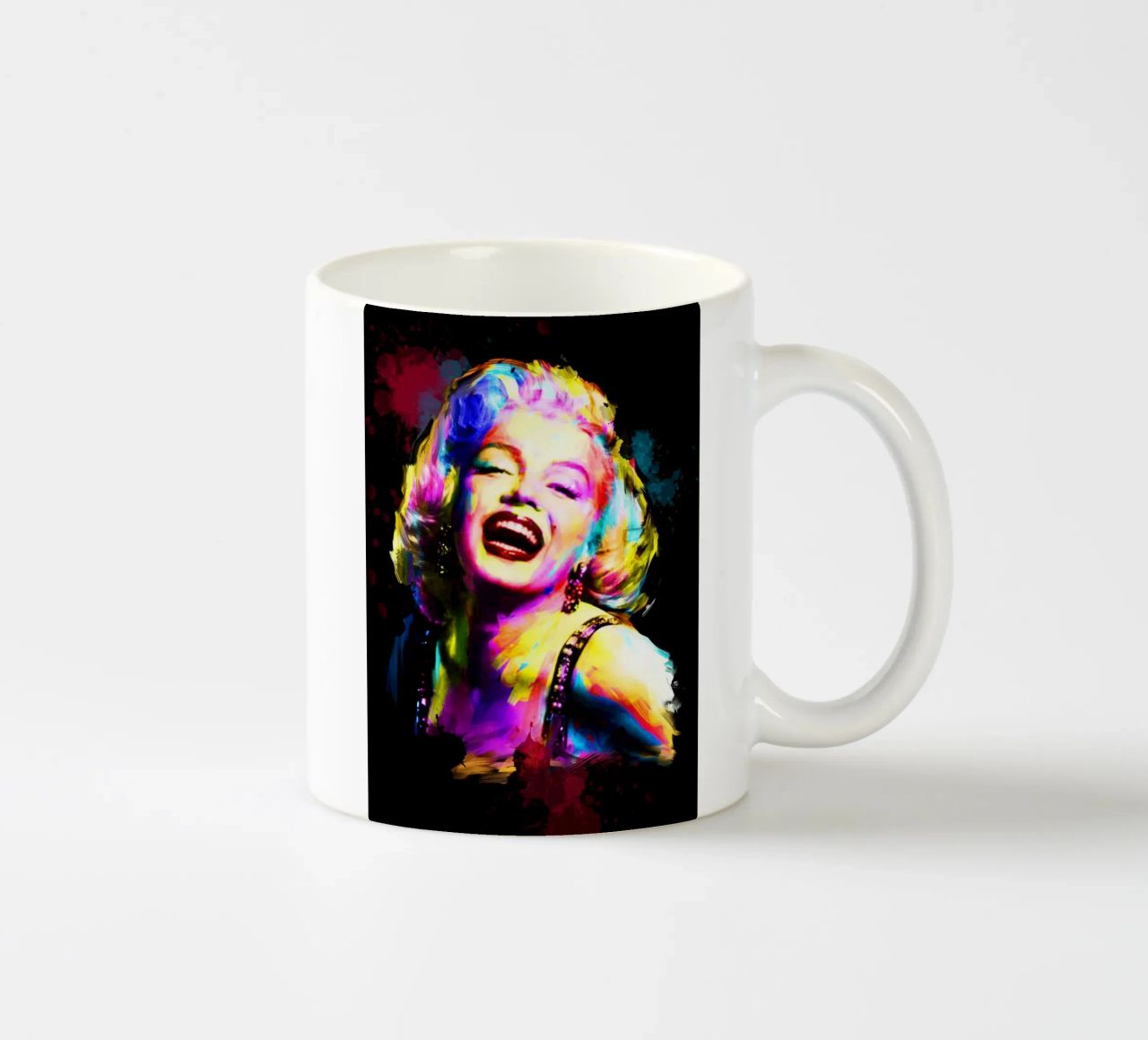 Marilyn Monroe astratto colorato pop art tazza in ceramica da Hantamrata