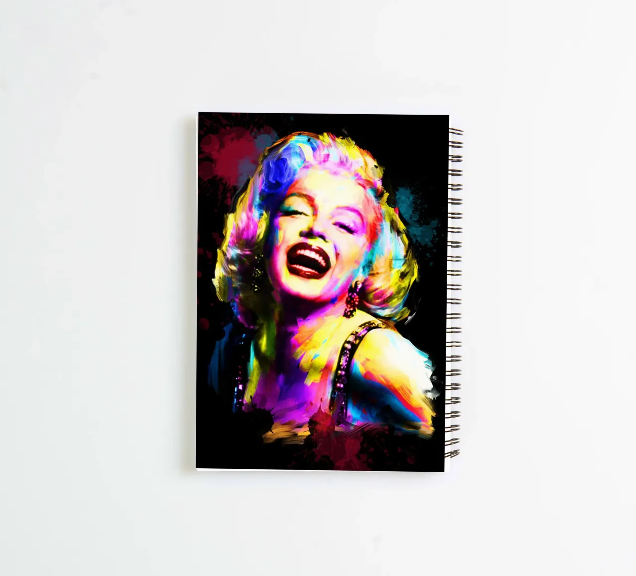 Marilyn Monroe abstrait pop art coloré carnet à spirale de Hantamrata