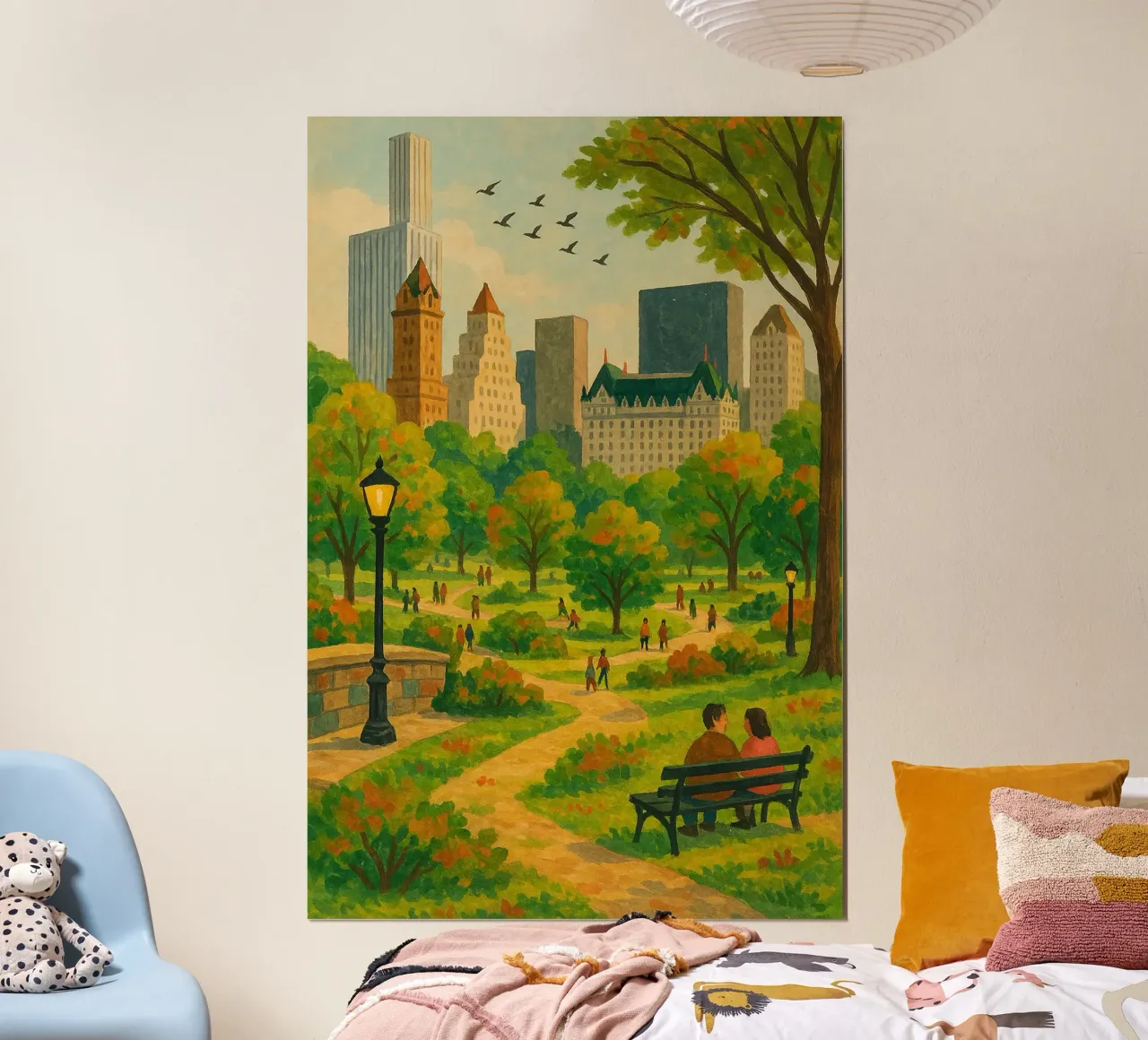 Passeggiata a Central Park - New York poster da Aquarevo