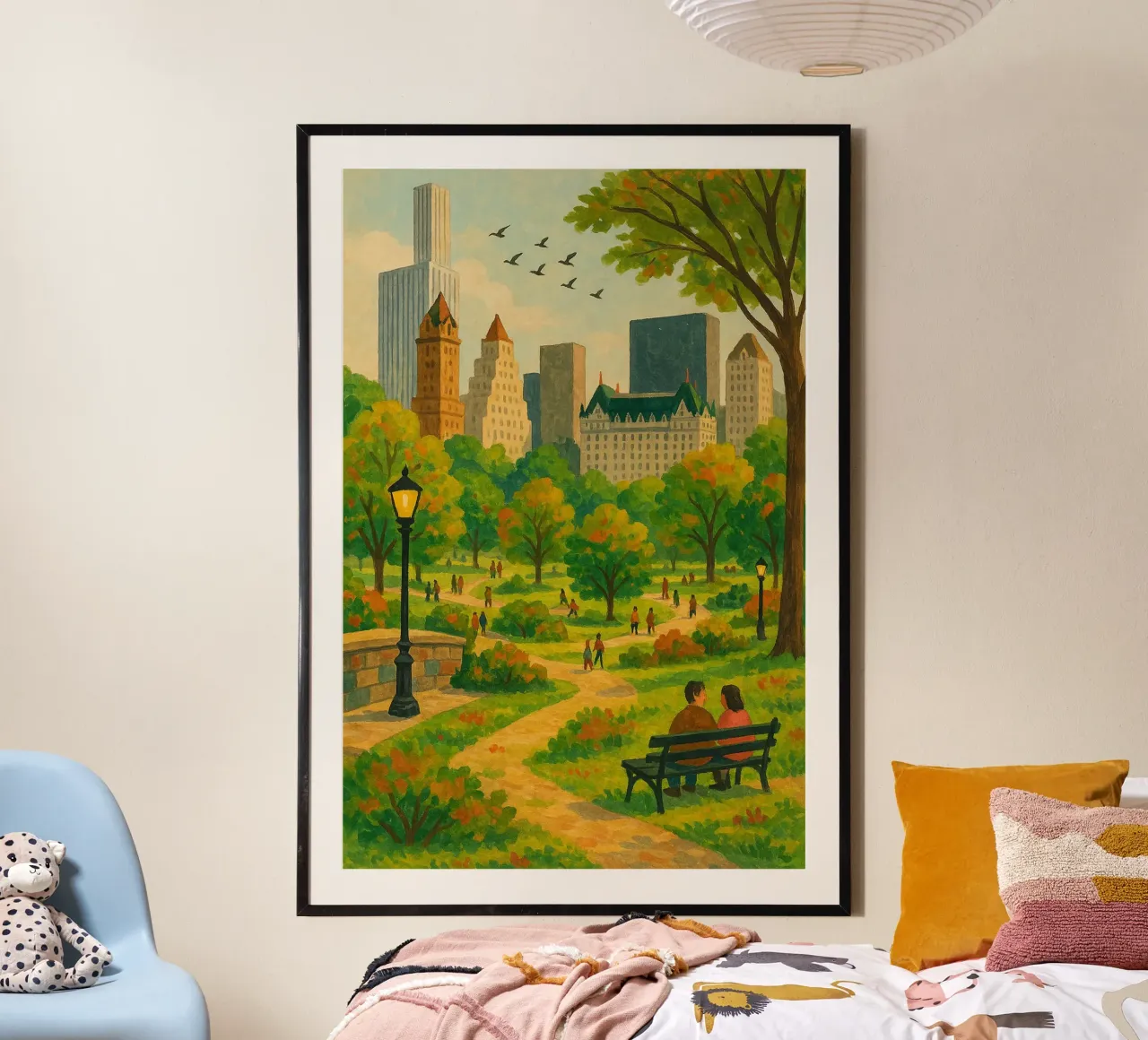 Passeggiata a Central Park - New York poster da Aquarevo