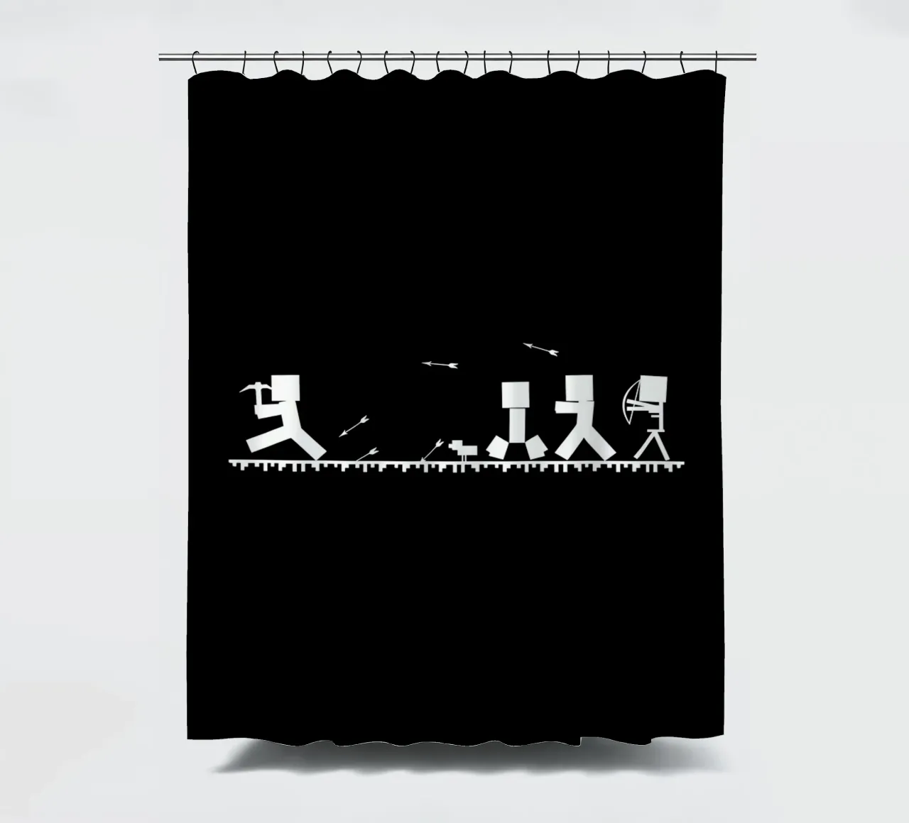 Minecraft shower curtain by Ngamino