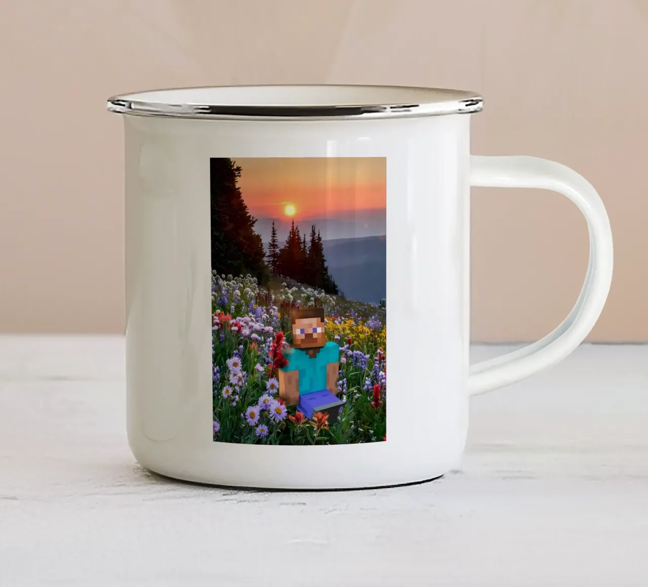 Minecraft tazza in smalto da Ngamino