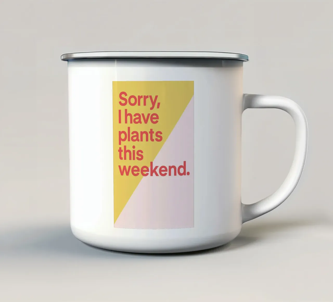 Weekend enamel mug by Evita Witzenhausen