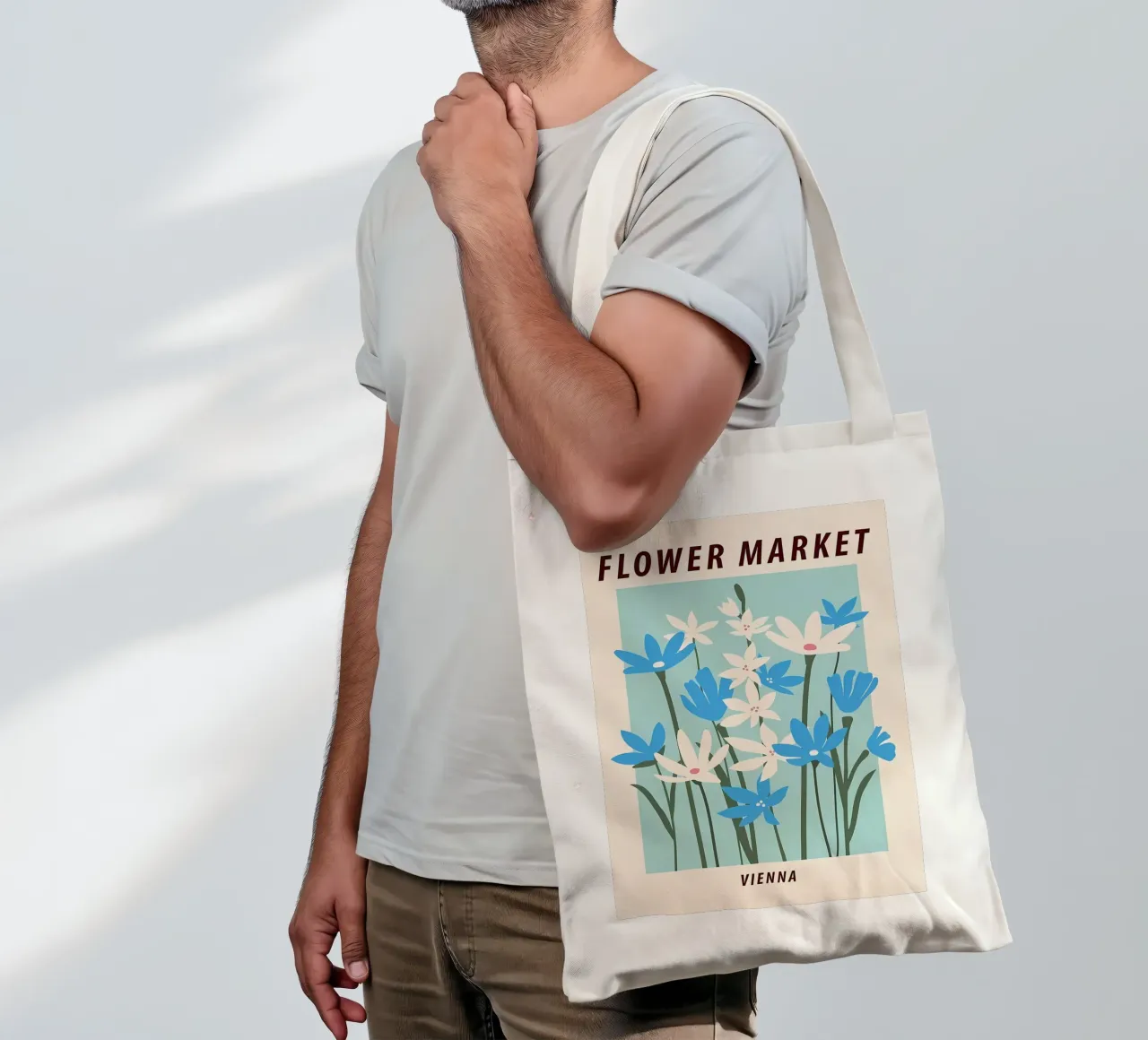Mercato dei fiori di Vienna borsa in juta da diedrich