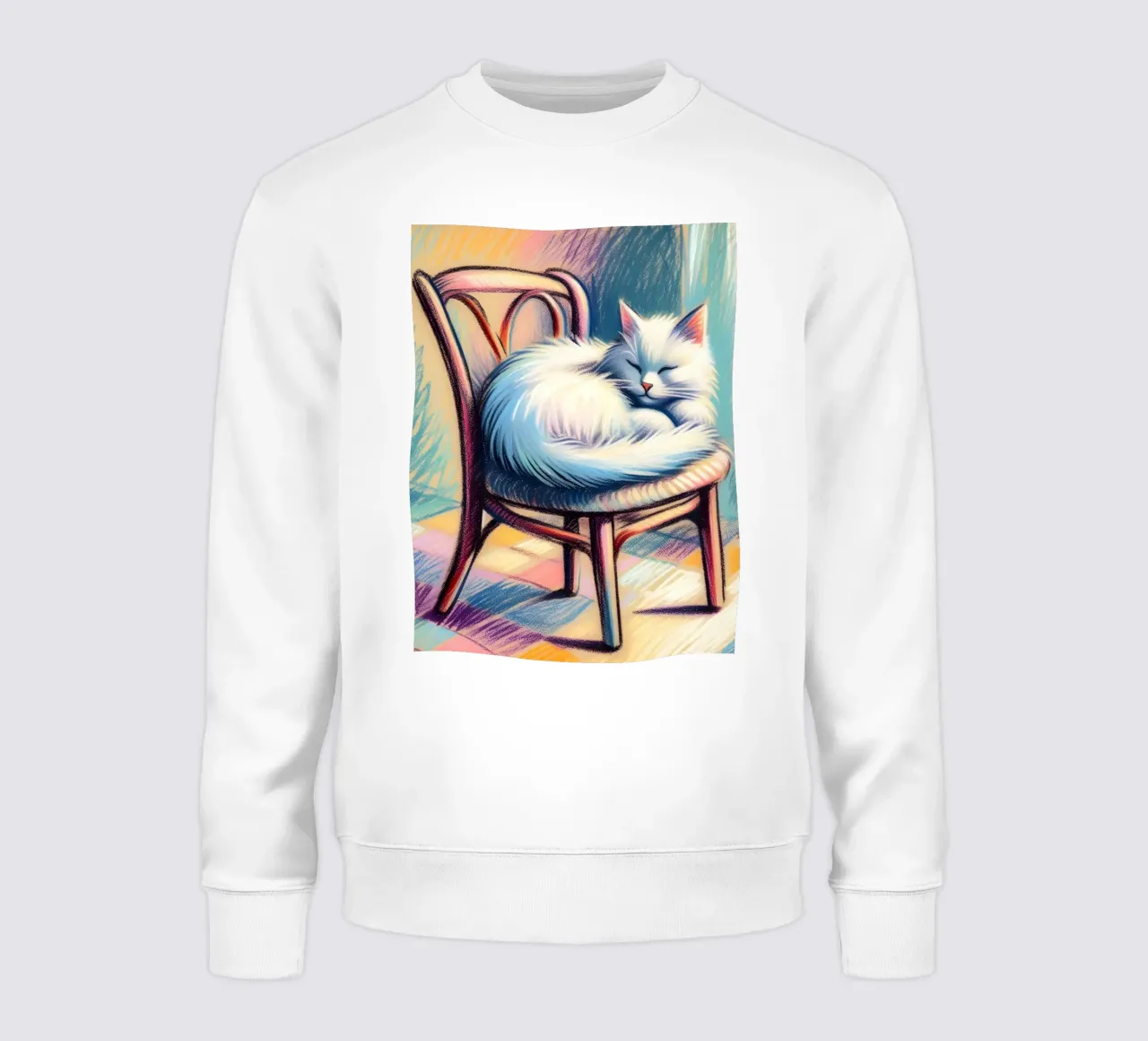 GATTO SULLA SEDIA CHE DORME felpa da ARTOMATIC