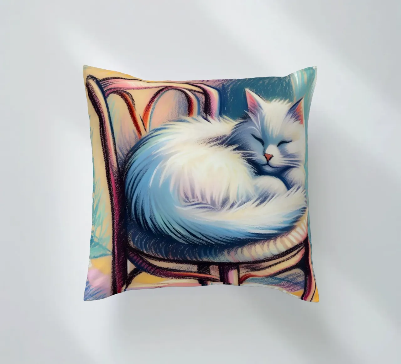 GATTO SULLA SEDIA CHE DORME cuscino da ARTOMATIC