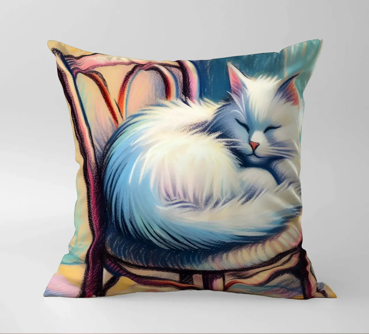 GATTO SULLA SEDIA CHE DORME cuscino da ARTOMATIC