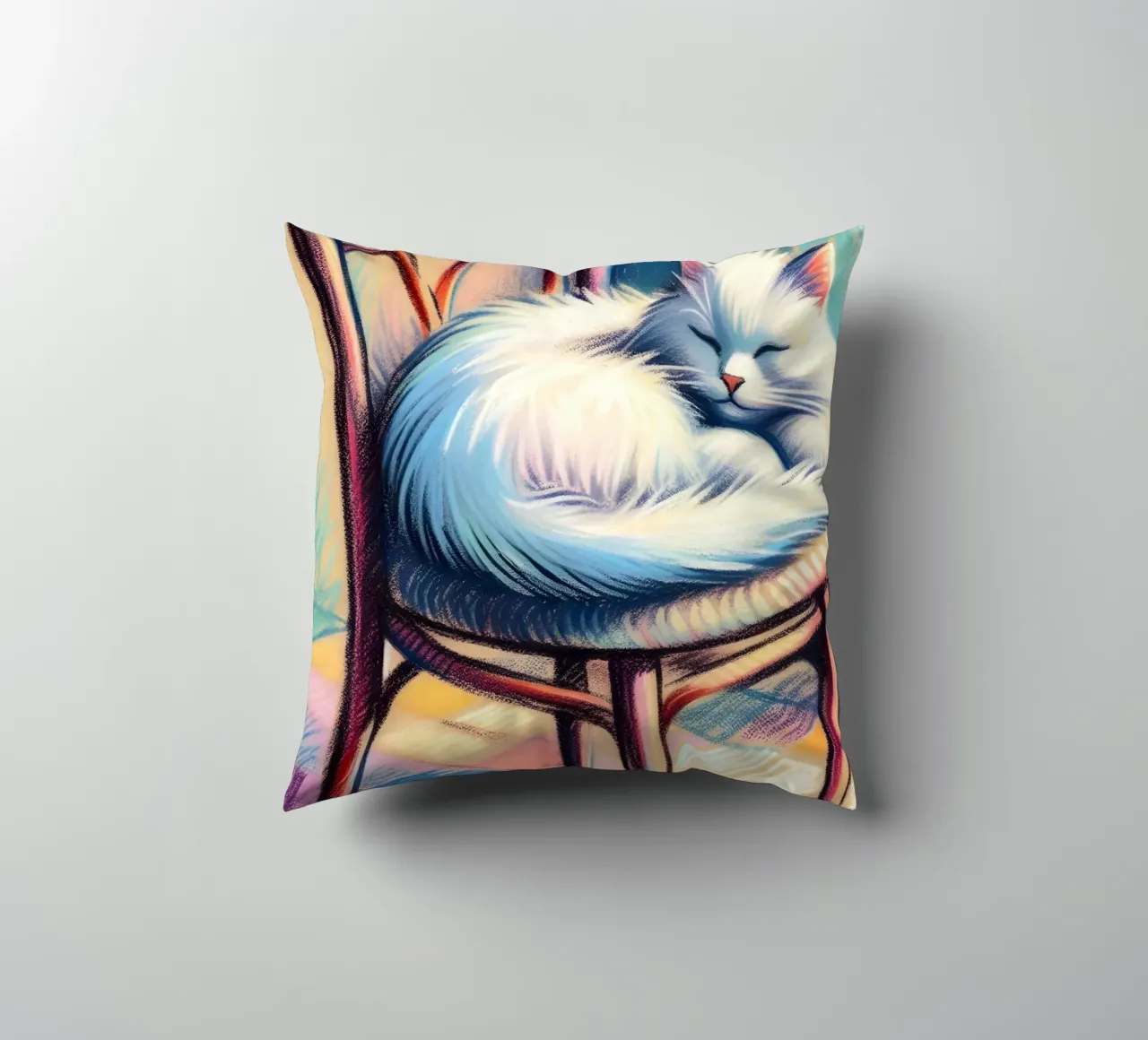 GATTO SULLA SEDIA CHE DORME cuscino da ARTOMATIC