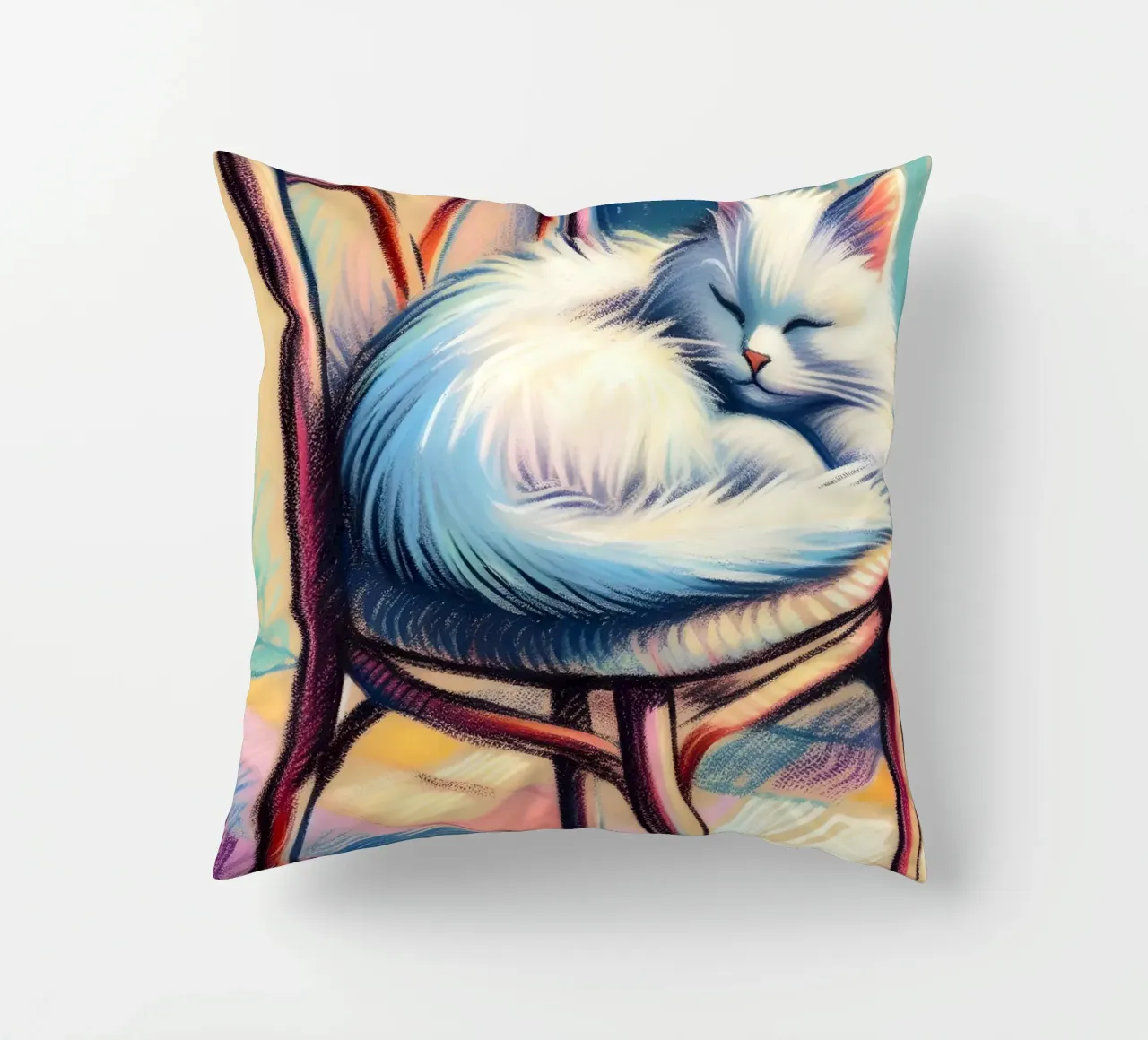 GATTO SULLA SEDIA CHE DORME cuscino da ARTOMATIC