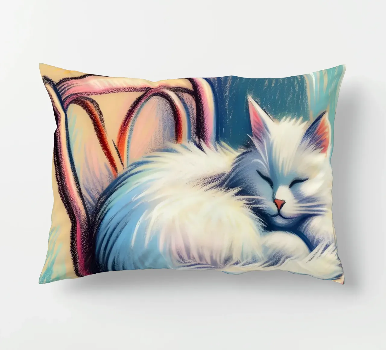GATTO SULLA SEDIA CHE DORME cuscino da ARTOMATIC