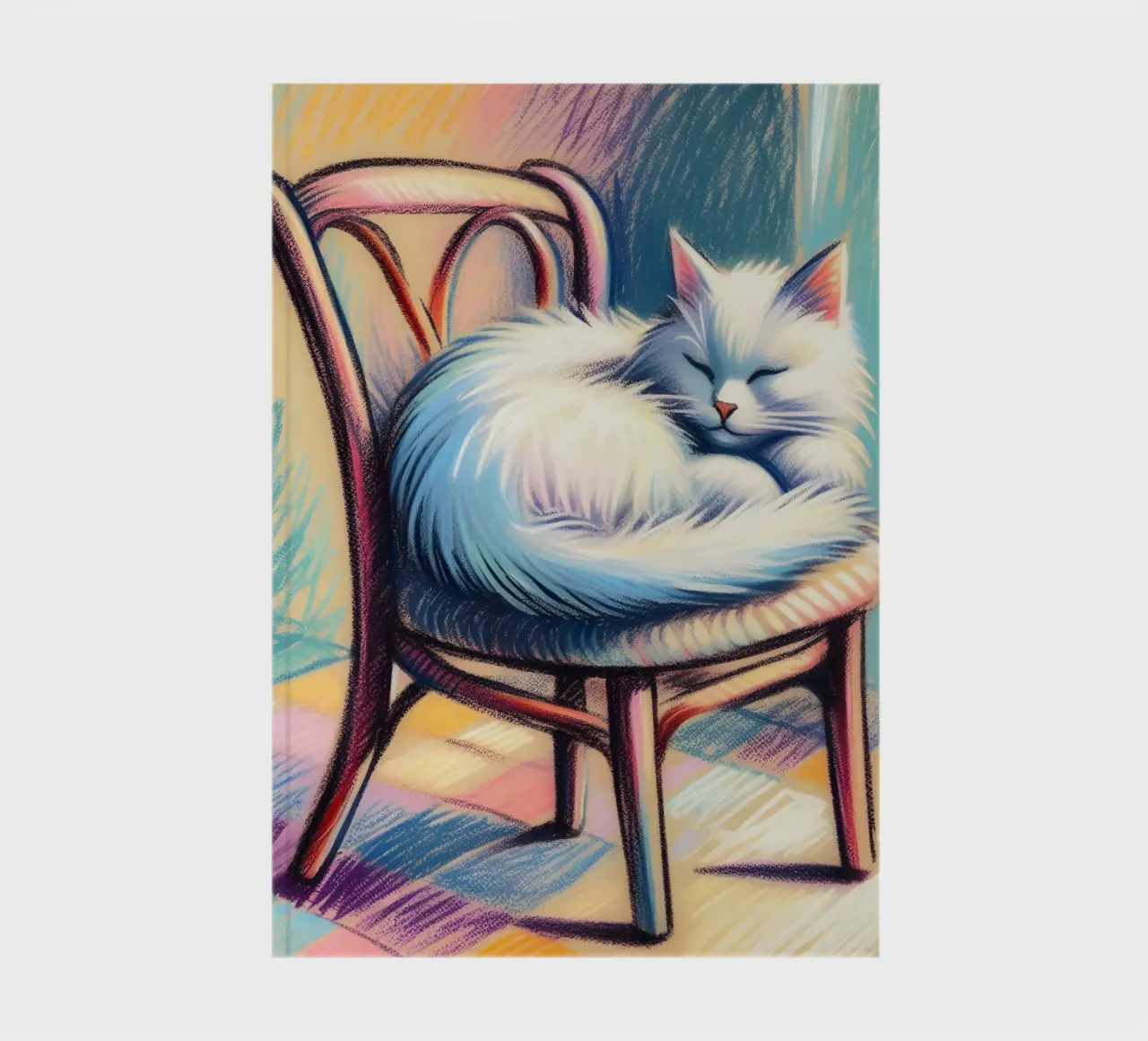 CAT ON CHAIR SLEEPING notebook by ARTOMATIC