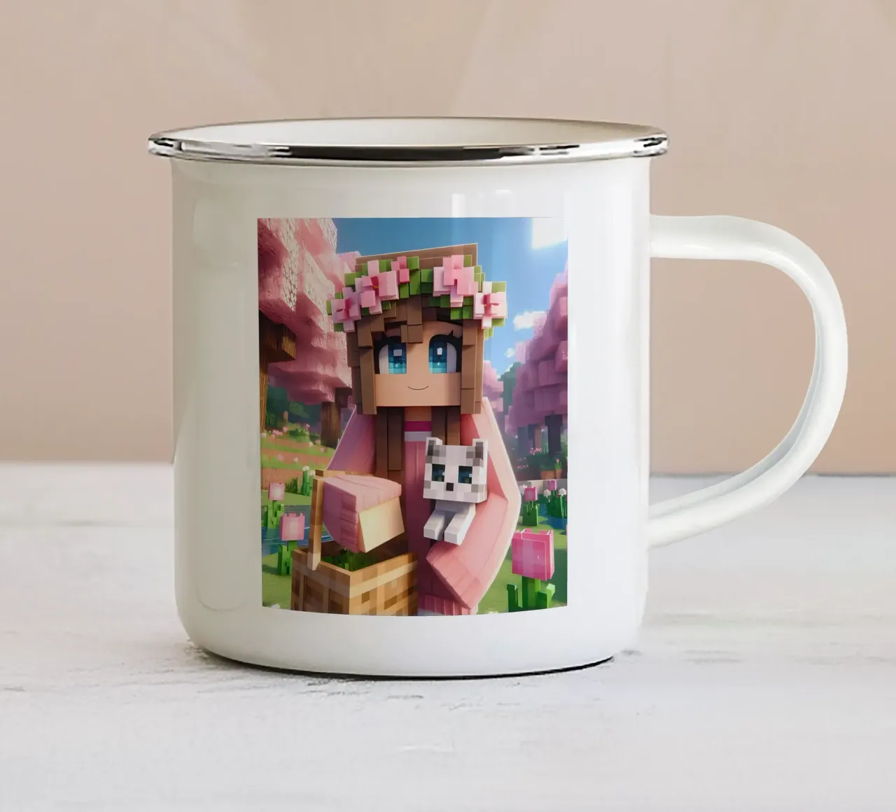 Minecraft tazza in smalto da Ngamino