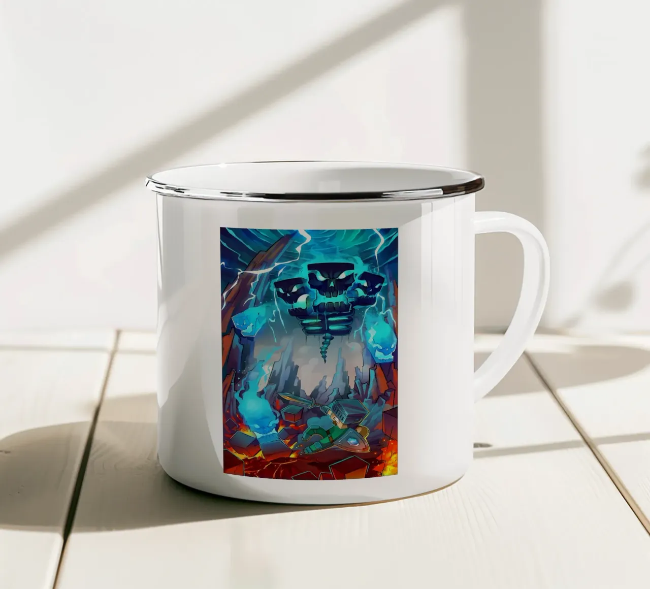 Minecraft tazza in smalto da Ngamino