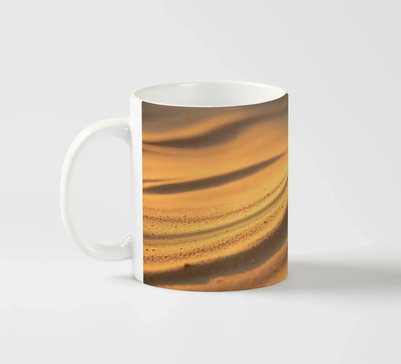 Stunning design of sandy textures reflecting sunlight ceramic mug by DesignDoodle