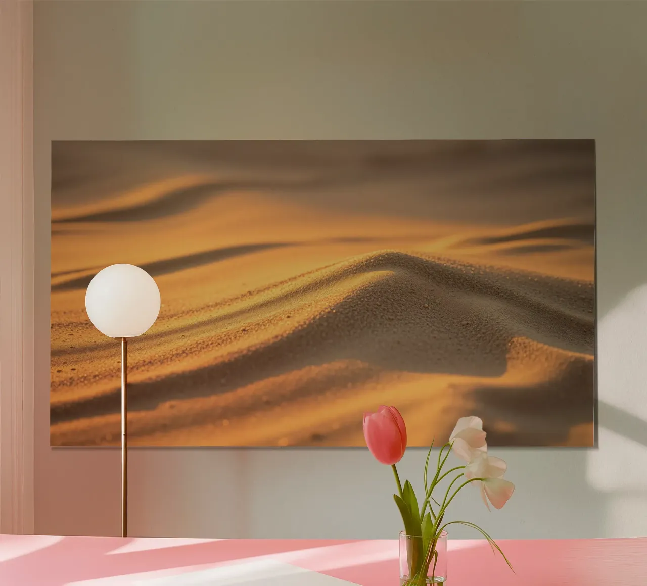 Atemberaubendes Design mit sandigen Texturen, die das Sonnenlicht reflektieren Hahnemühle von DesignDoodle