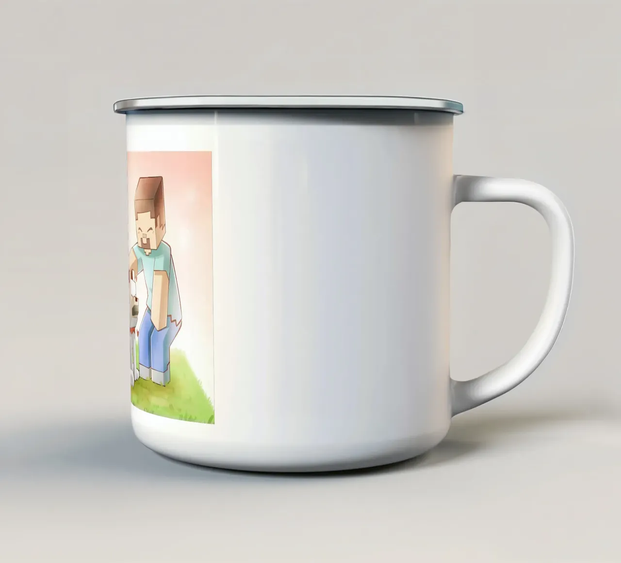 Minecraft tazza in smalto da Ngamino