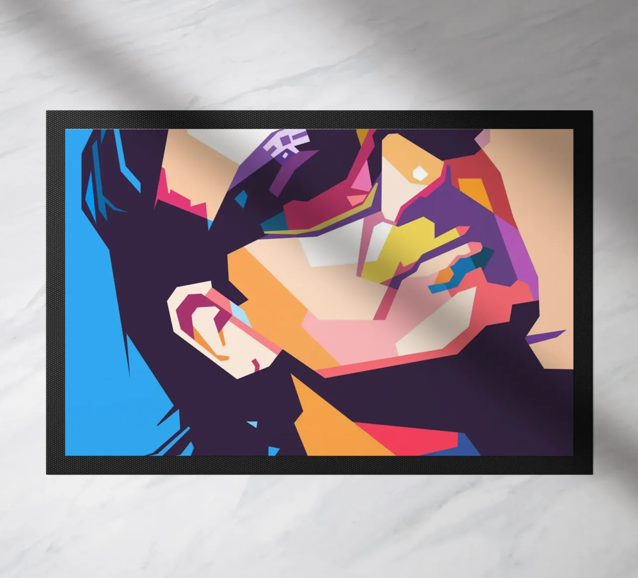 Ritratto pop art di Bono U2 zerbino da Hantamrata