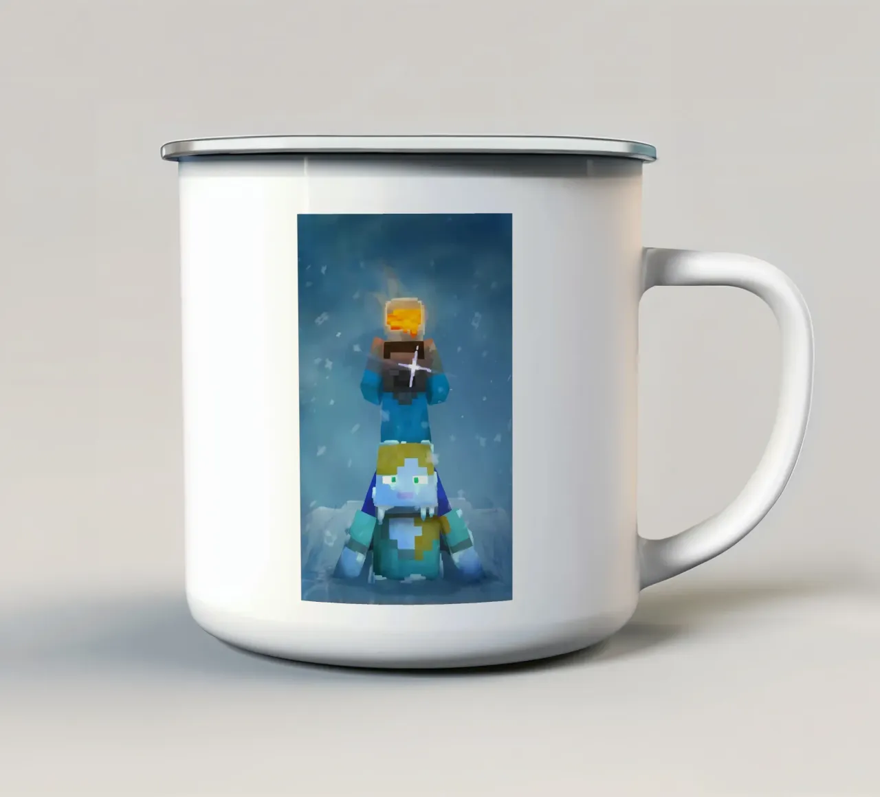Minecraft tazza in smalto da Ngamino
