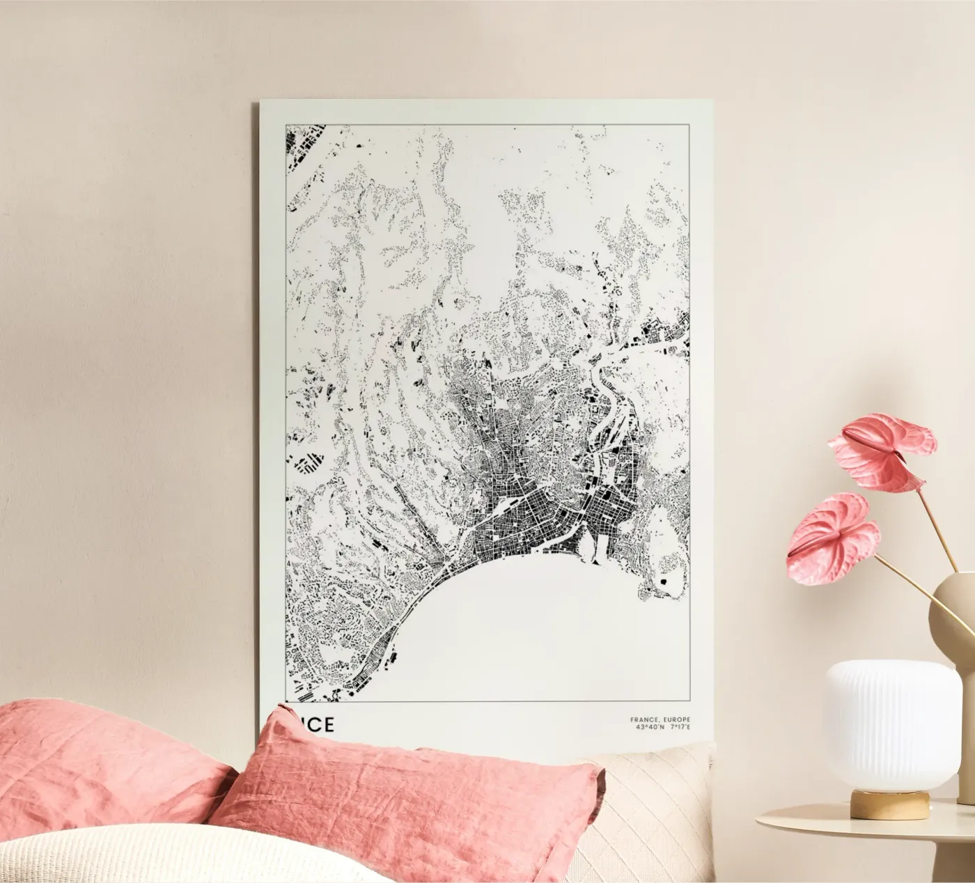 Nice alluminio dibond da The Cartography Collection