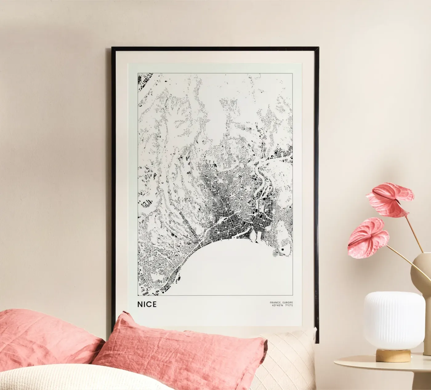 Nice Poster von The Cartography Collection