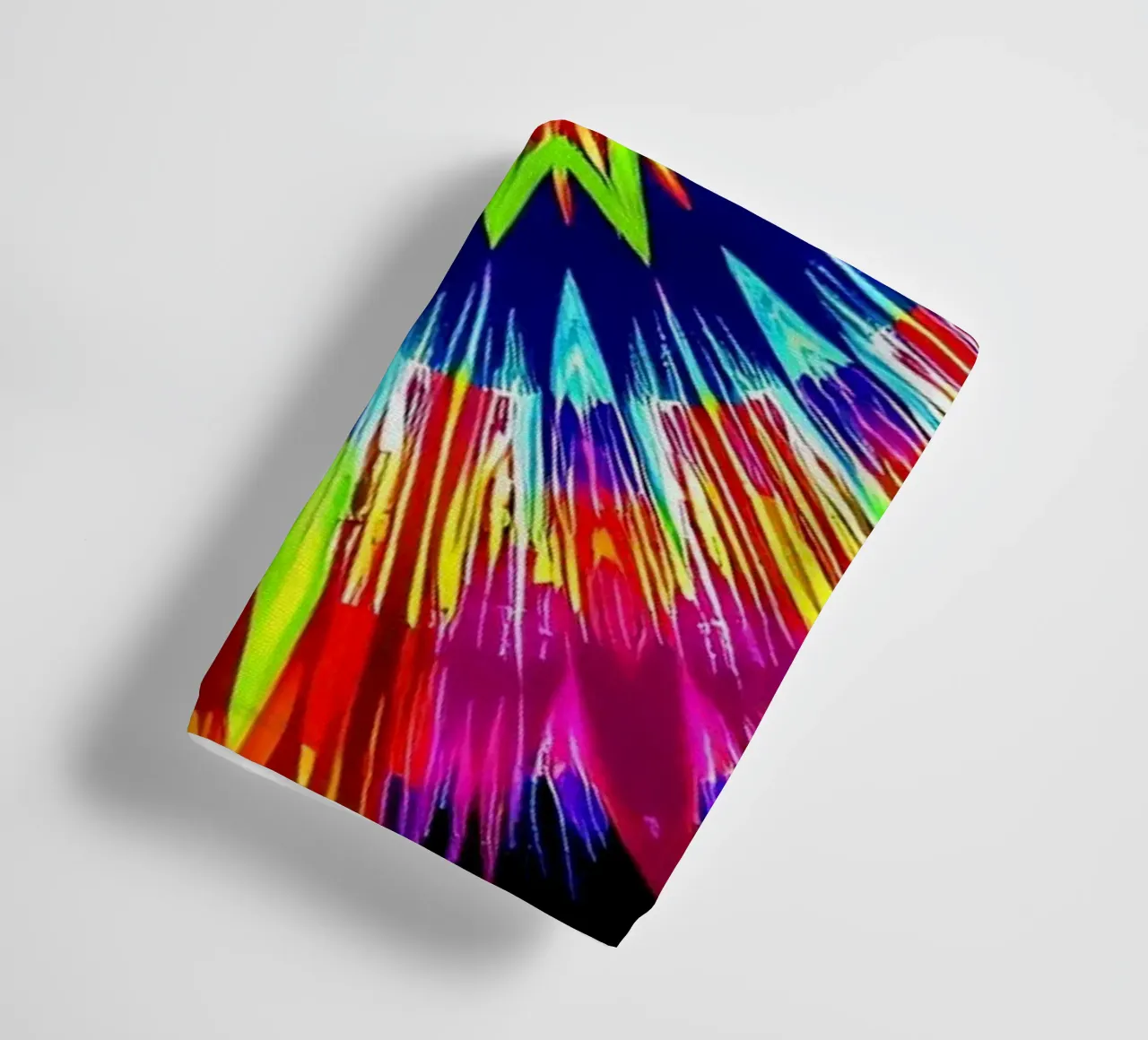 Vibrant abstract design with radial explosion of colors towel by DesignDoodle
