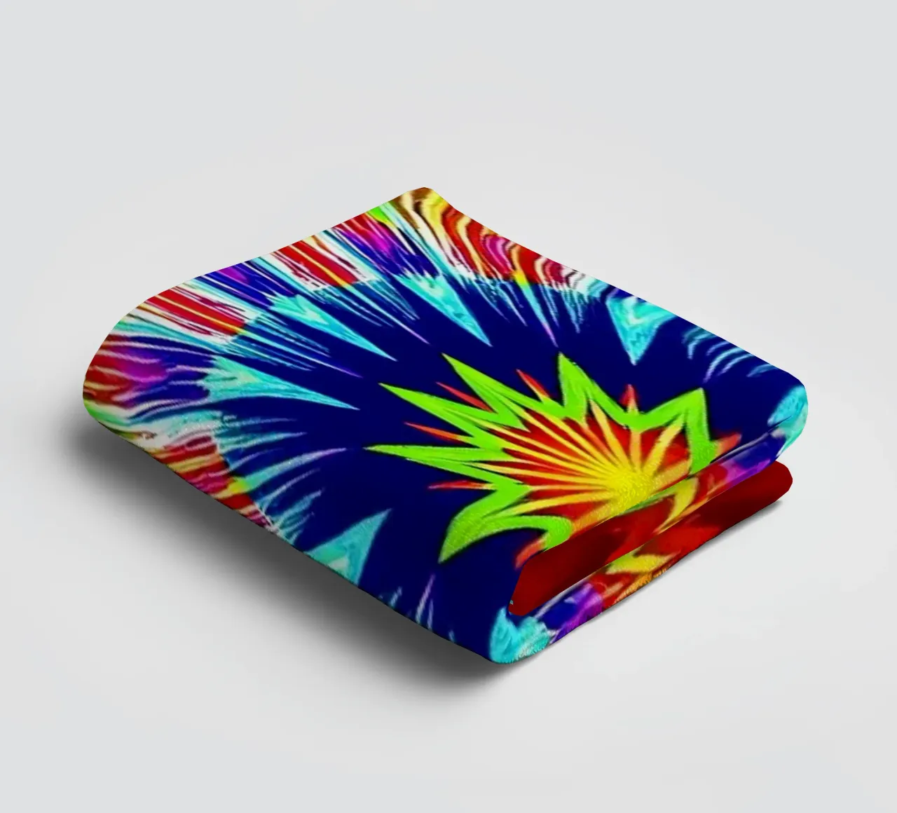 Vibrant abstract design with radial explosion of colors towel by DesignDoodle