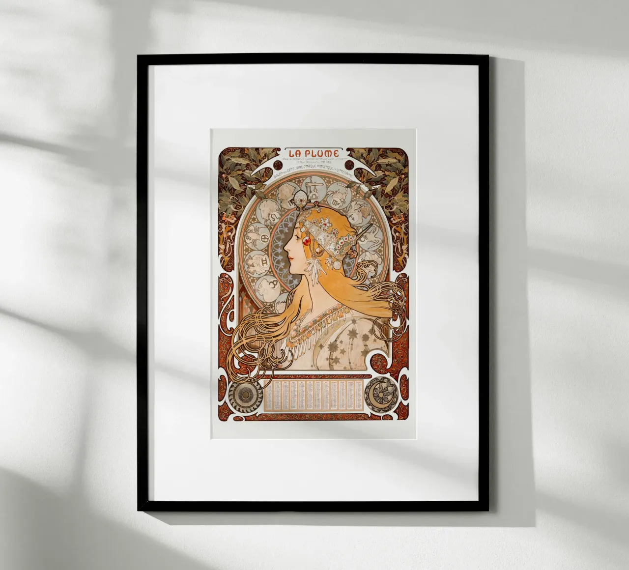 Alfons Mucha - Zodiak oder Die Feder Poster von Old Masters