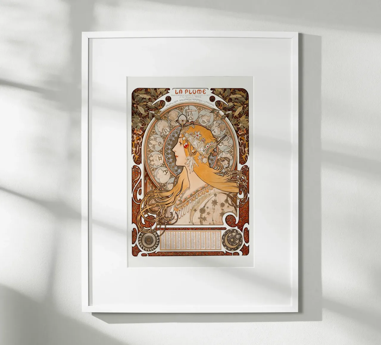 Alfons Mucha - Zodiak oder Die Feder Poster von Old Masters