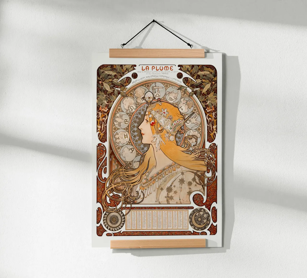 Alfons Mucha - Zodiak oder Die Feder Poster von Old Masters