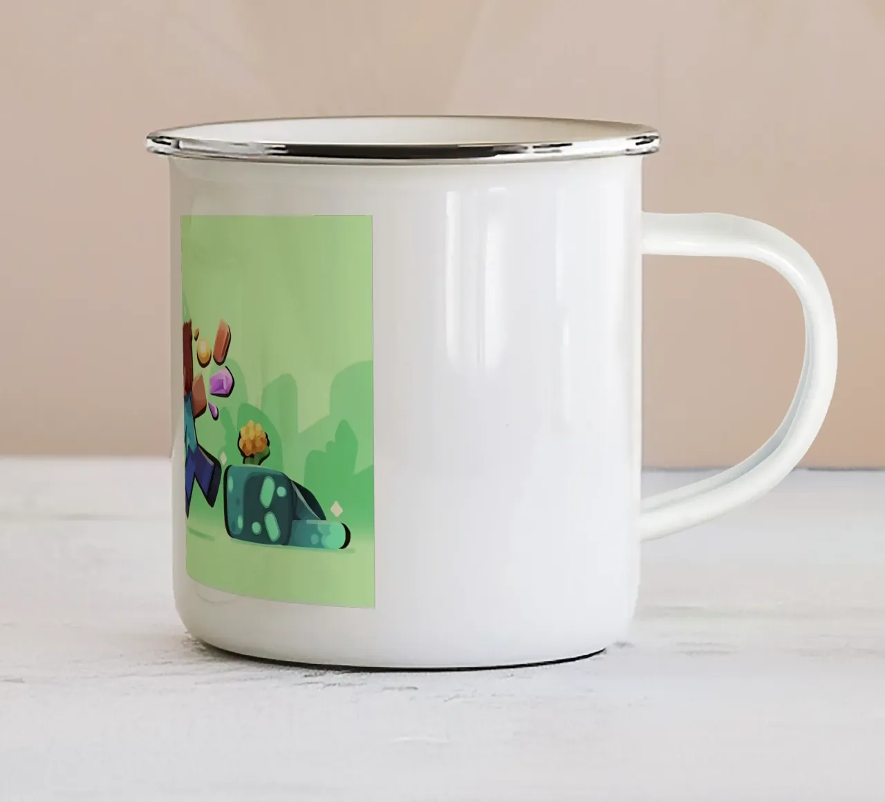 Minecraft tazza in smalto da Ngamino