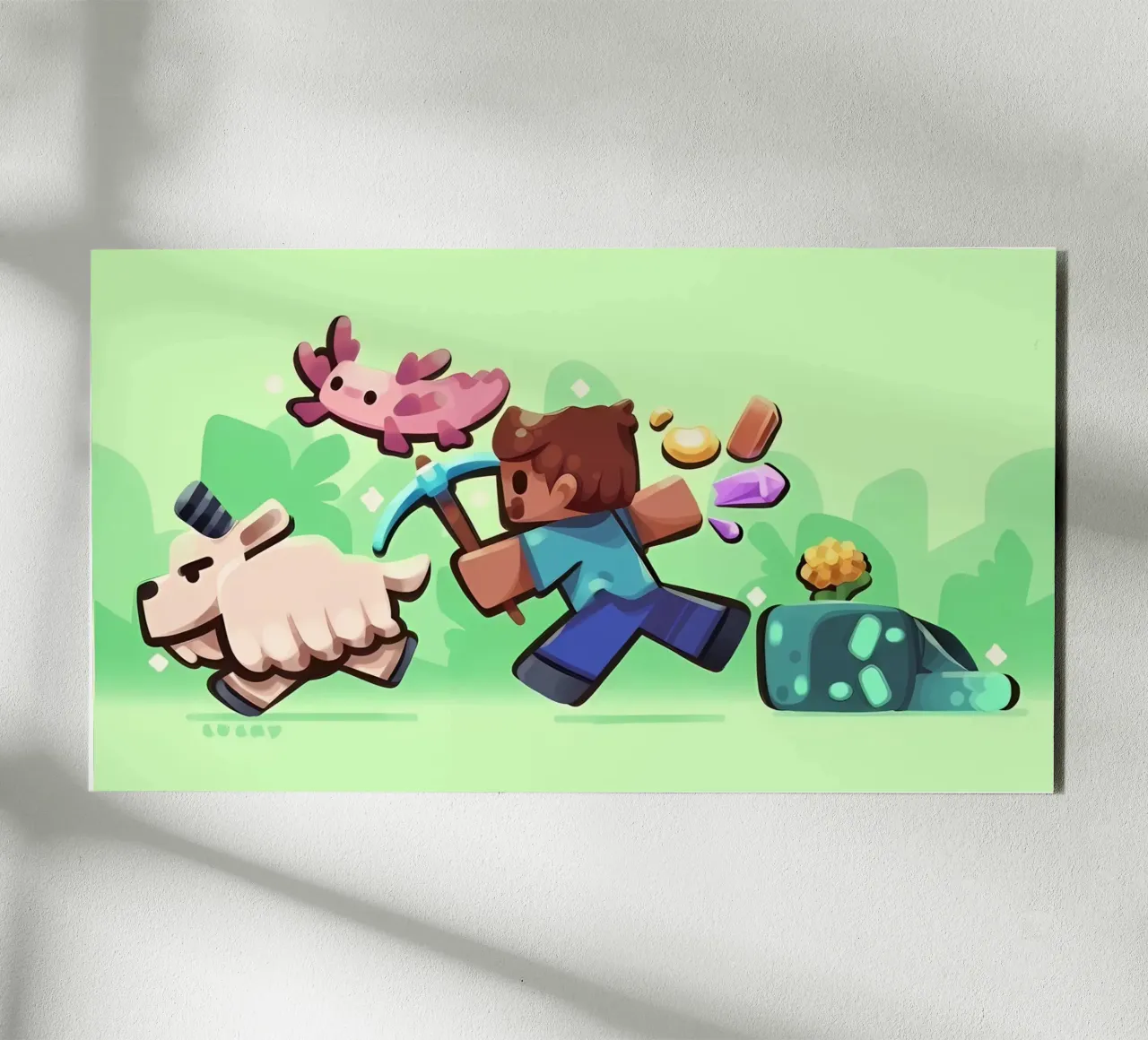 Minecraft alluminio dibond da Ngamino