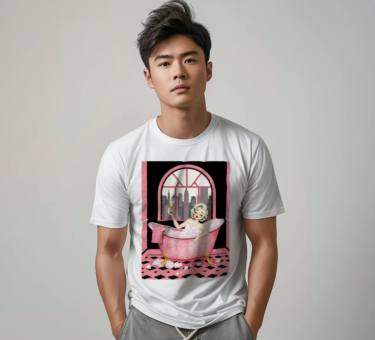 Marilyn Monroe in bagno t-shirt da COLLEEN CRAFTS
