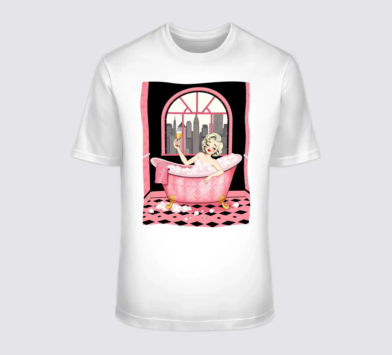 Marilyn Monroe in bagno t-shirt da COLLEEN CRAFTS