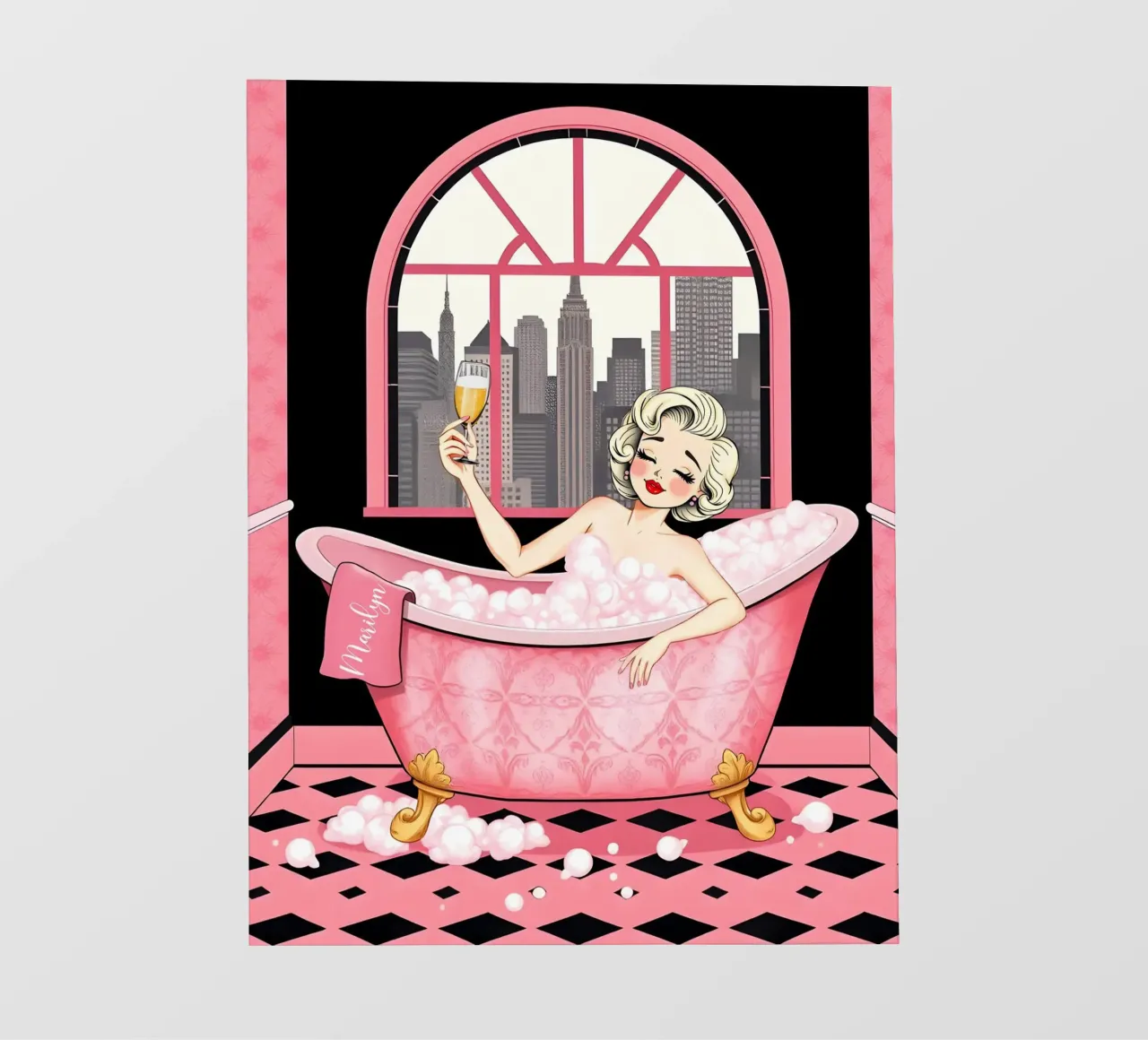 Marilyn Monroe in bagno pellicola backlit da COLLEEN CRAFTS