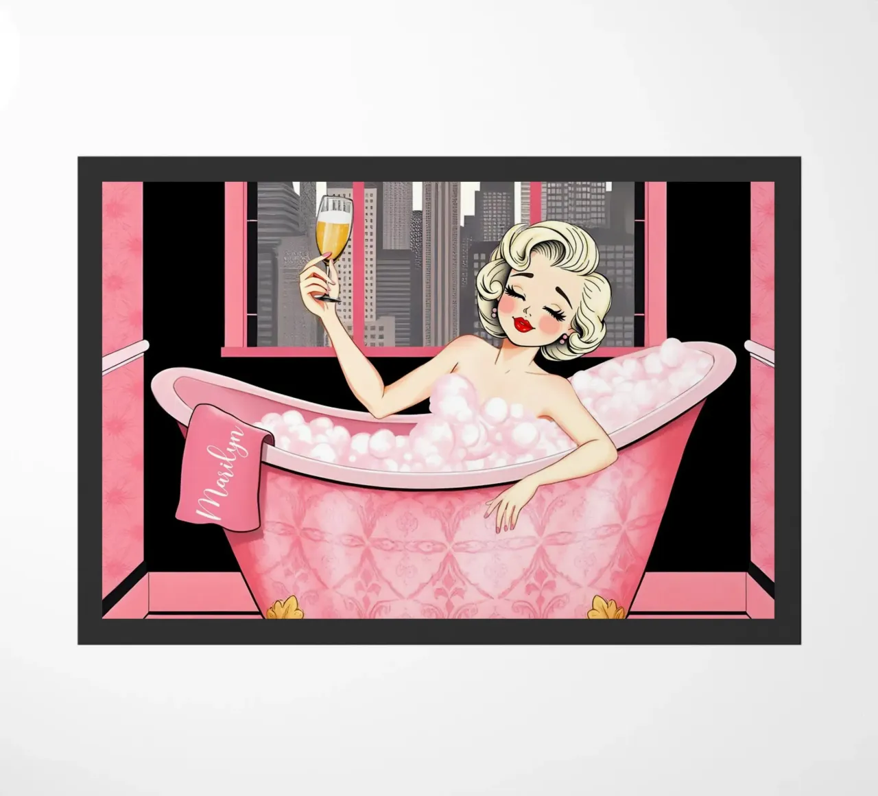 Marilyn Monroe in bagno zerbino da COLLEEN CRAFTS