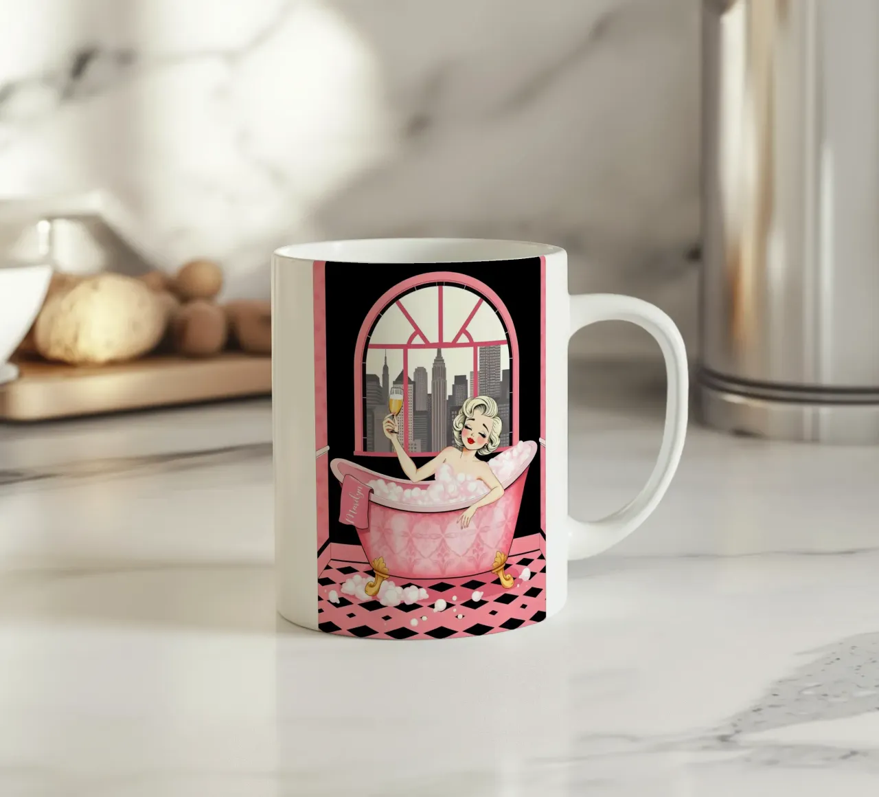 Marilyn Monroe in bagno tazza in ceramica da COLLEEN CRAFTS
