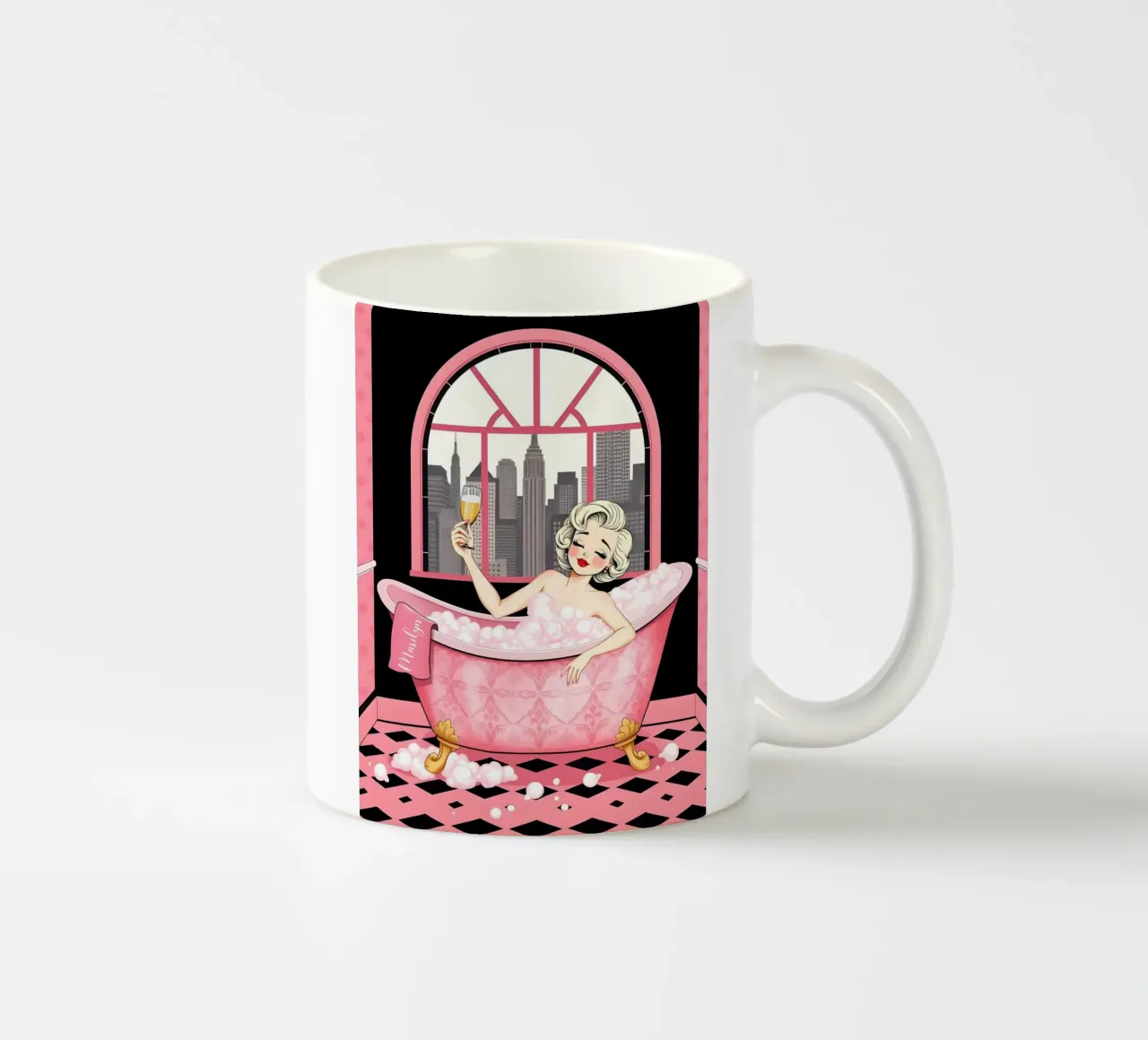 Marilyn Monroe in bagno tazza in ceramica da COLLEEN CRAFTS
