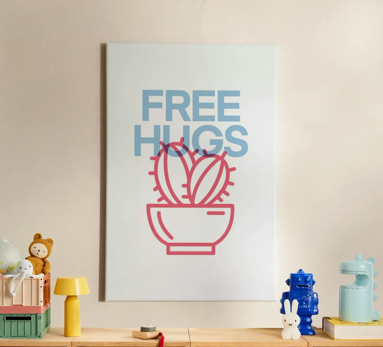 Free Hugs tela con Cornice a cassetta da Evita Witzenhausen