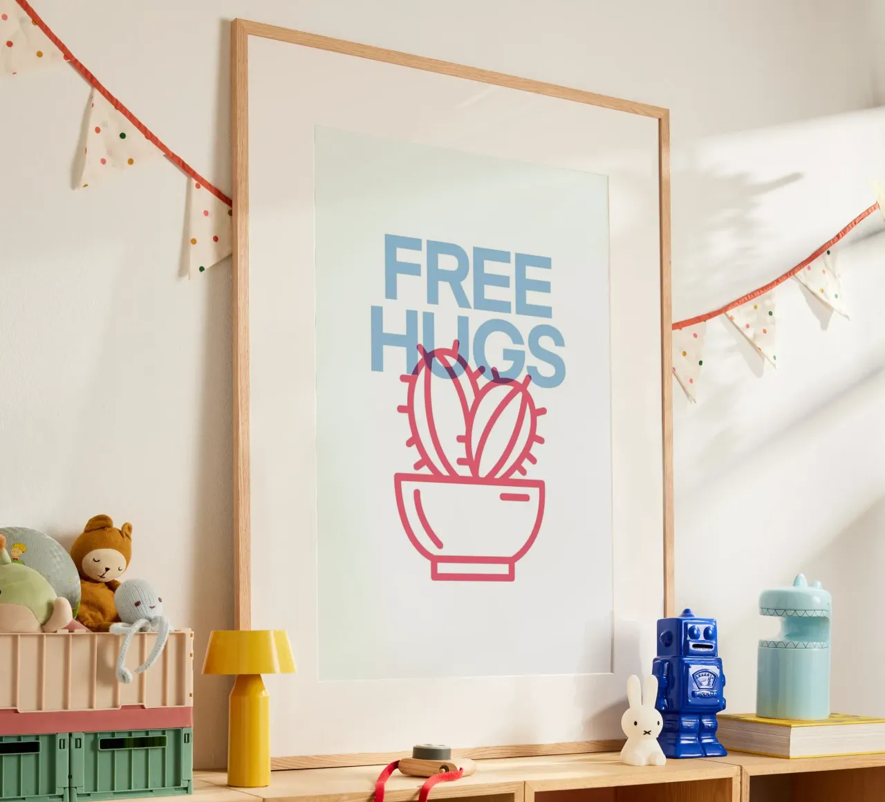 Free Hugs poster con telaio in alluminio da Evita Witzenhausen