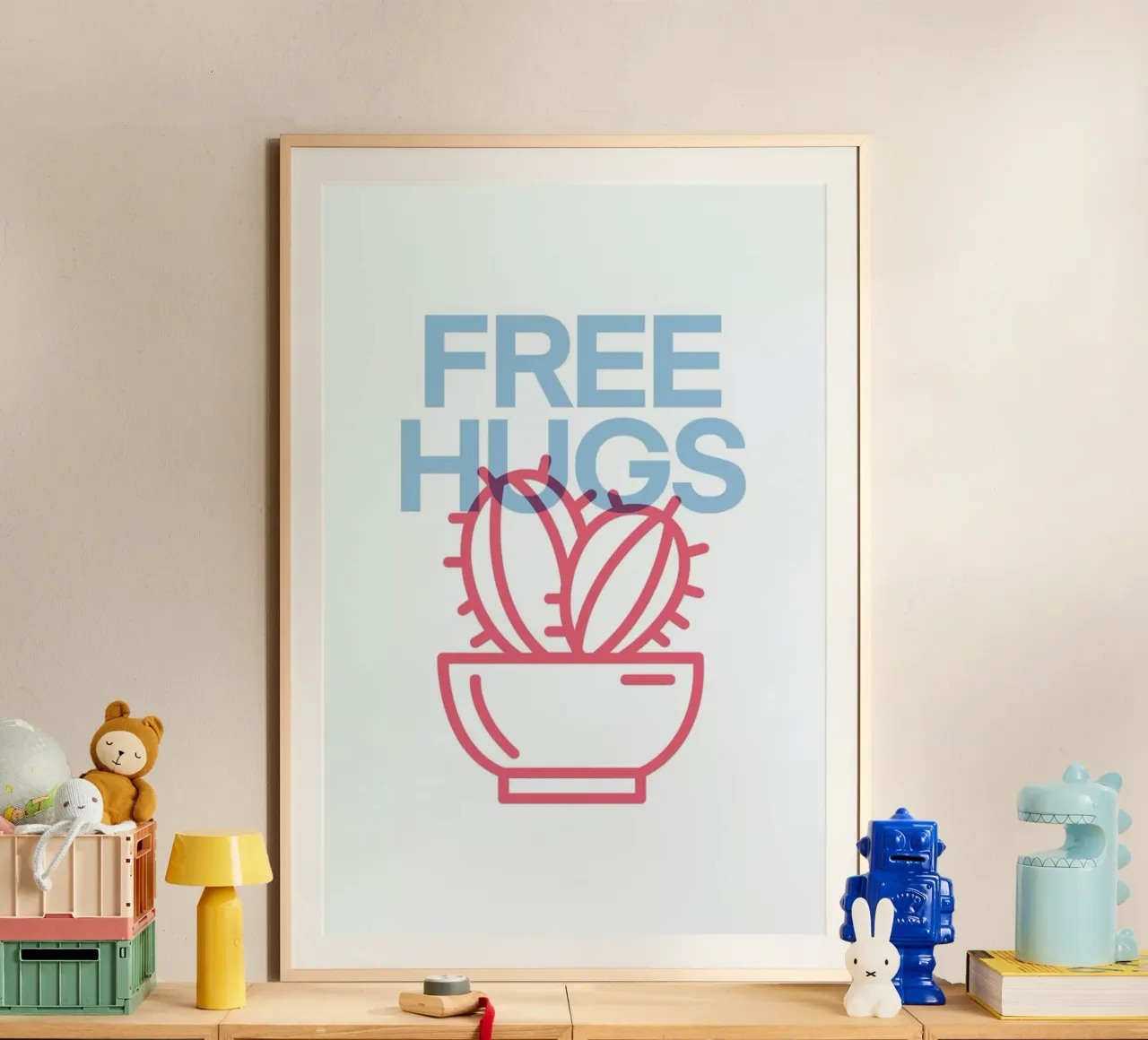Free Hugs poster con telaio in alluminio da Evita Witzenhausen