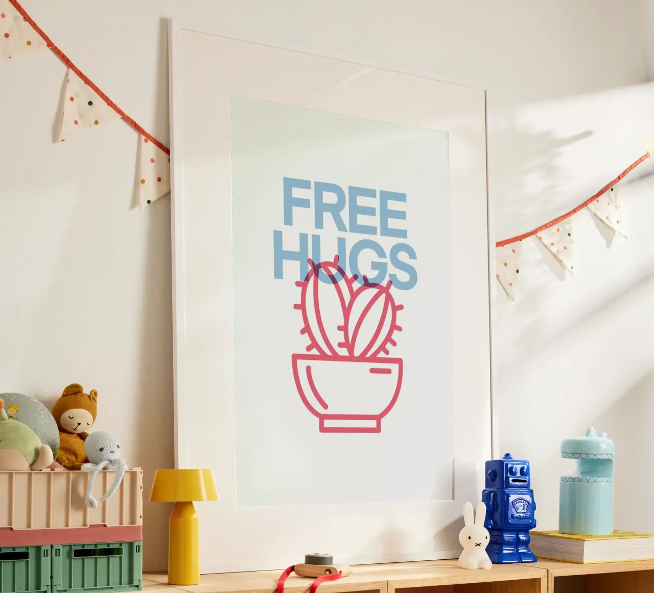 Free Hugs poster con telaio in alluminio da Evita Witzenhausen