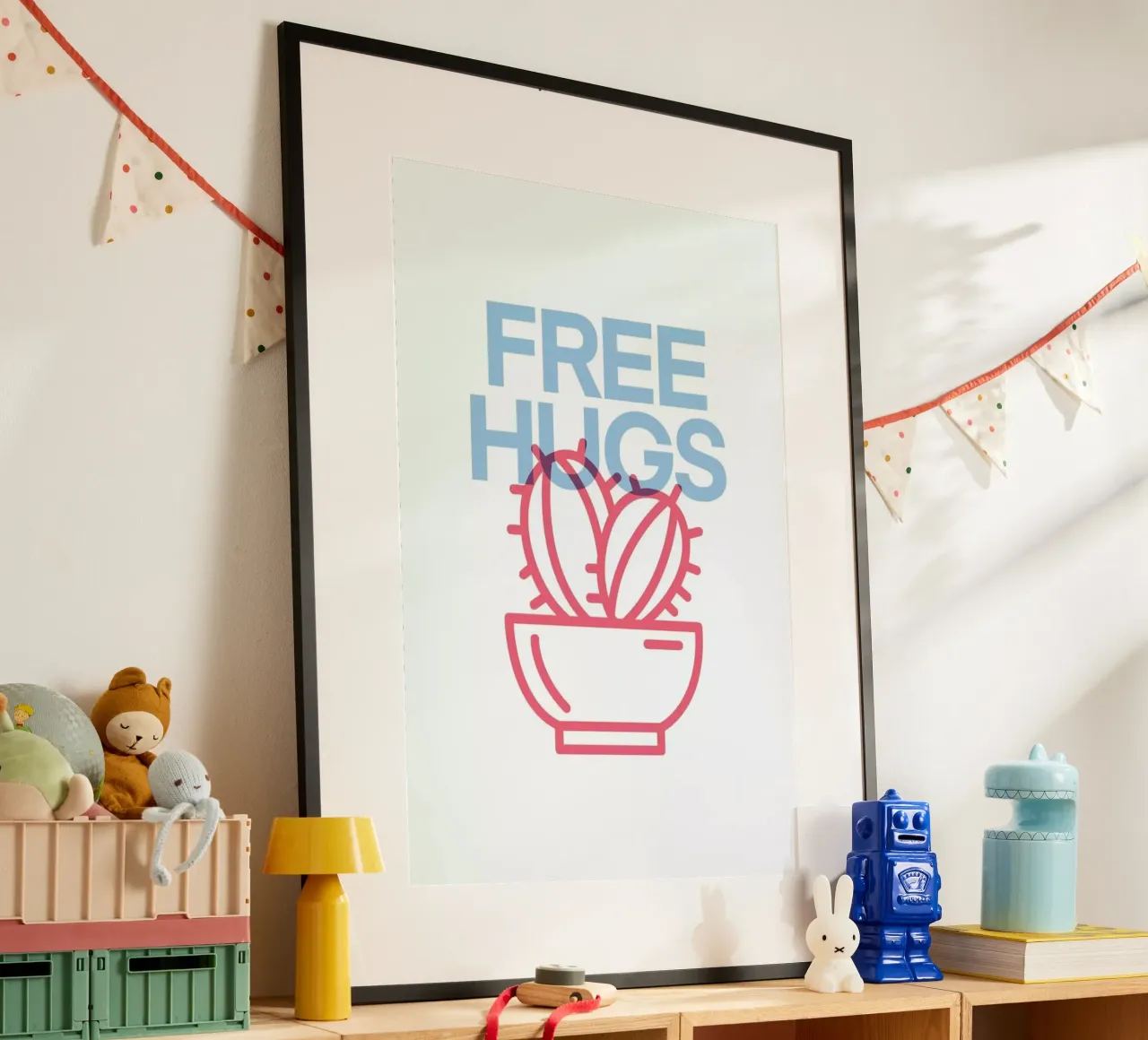 Free Hugs poster con telaio in alluminio da Evita Witzenhausen